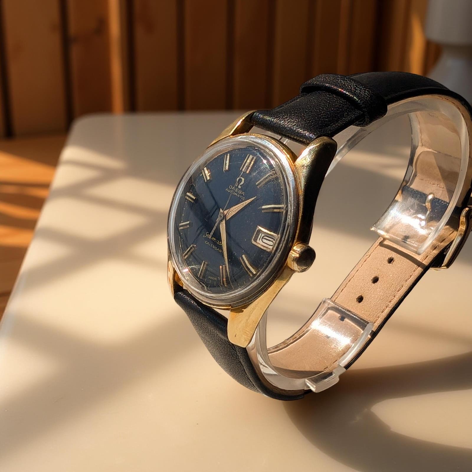 Omega Seamaster Calendar – Automatic 1960's 34 mm Gold Plated – Rare Black dial