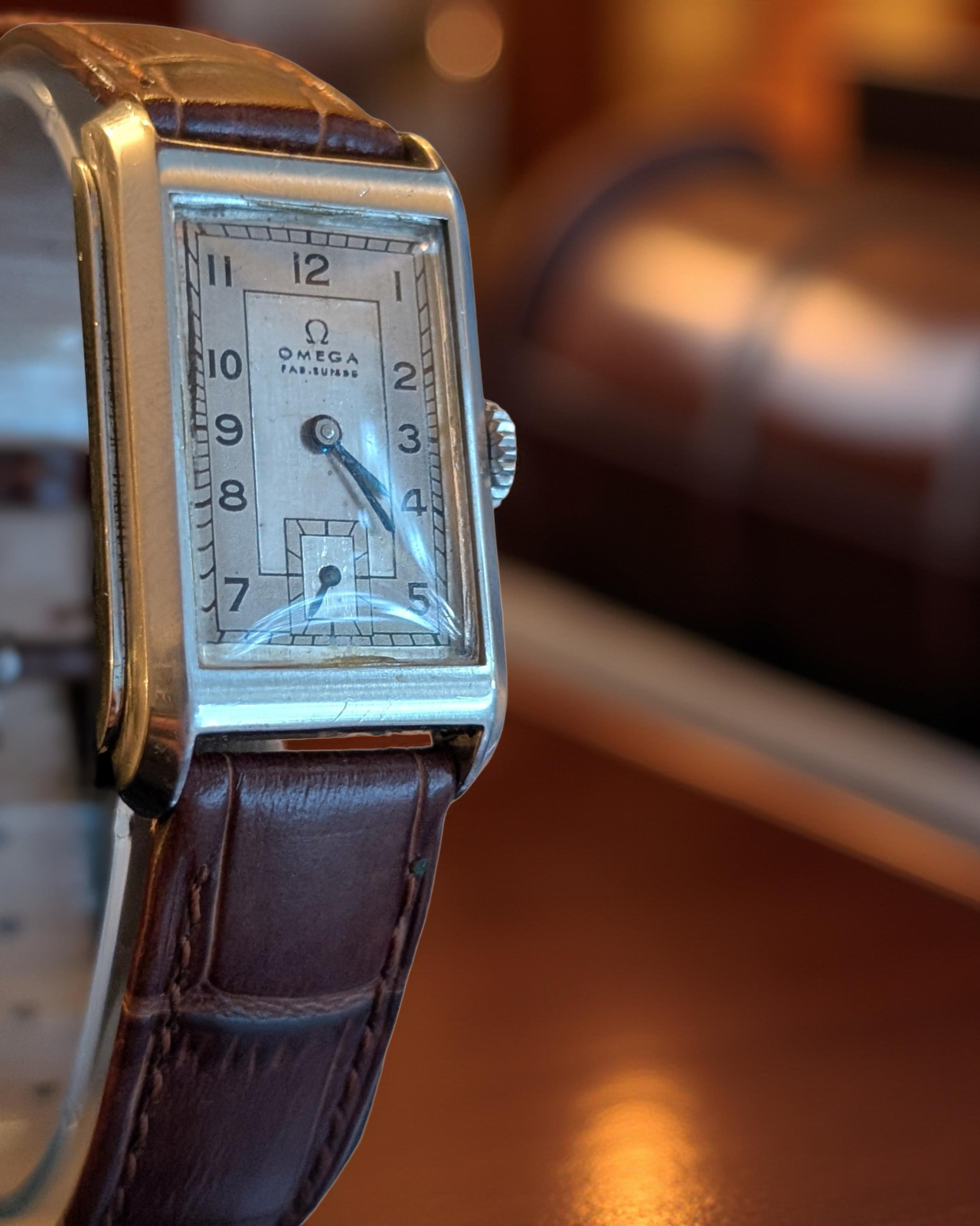 Omega Tank T17 – Art Deco Rectangular – Mechanical – 1930s