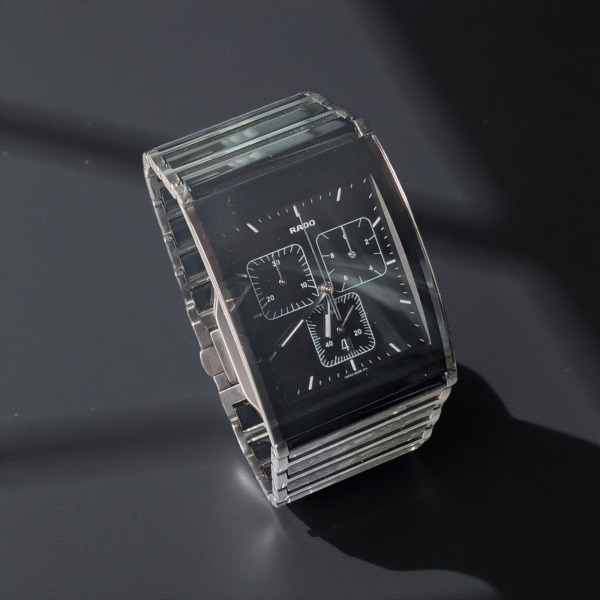 Chronographe Rado Ceramica - Céramique noire/acier - Quartz suisse - 31 mm